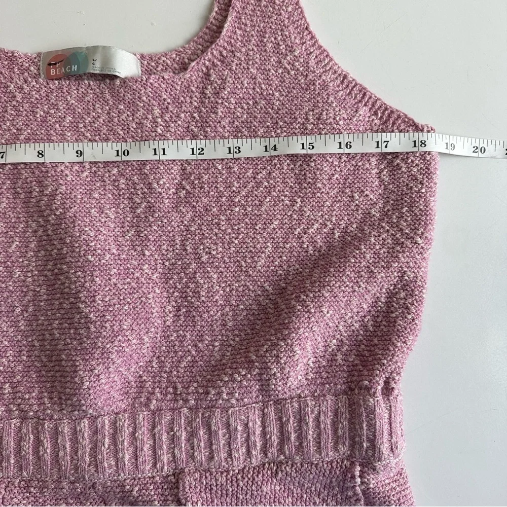 Free People Beach Declan Sweater Romper Crocus Pink Size Large Pockets Summer
